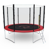 Батут с сеткой DFC PELPO 12ft с лестницей, RED
