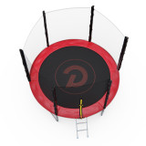 Батут с сеткой DFC PELPO 8ft с лестницей, RED