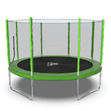 Батут DFC Trampoline Fitness с сеткой 12ft зелёный