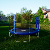 Батут DFC Trampoline Fitness с сеткой 12ft синий