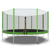 Батут DFC Trampoline Fitness с сеткой 14ft зелёный
