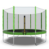 Батут DFC Trampoline Fitness с сеткой 12ft зелёный