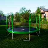 Батут DFC Trampoline Fitness с сеткой 14ft зелёный