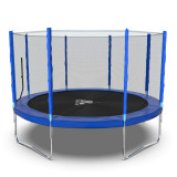 Батут DFC Trampoline Fitness с сеткой 12ft синий