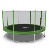 Батут DFC Trampoline Fitness с сеткой 14ft зелёный