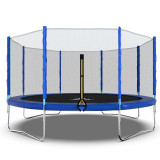 Батут DFC Trampoline Fitness с сеткой 14ft синий