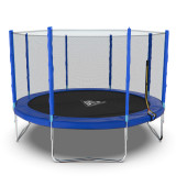 Батут DFC Trampoline Fitness с сеткой 12ft синий