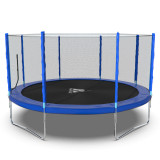 Батут DFC Trampoline Fitness с сеткой 14ft синий