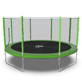 Батут DFC Trampoline Fitness с сеткой 14ft зелёный