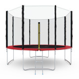 Батут с сеткой DFC PELPO 12ft с лестницей, RED
