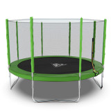 Батут DFC Trampoline Fitness с сеткой 12ft зелёный