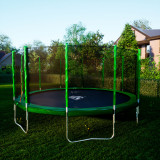 Батут DFC Trampoline Fitness с сеткой 16ft зелёный
