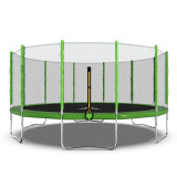 Батут DFC Trampoline Fitness с сеткой 16ft зелёный