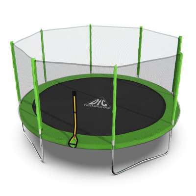 Батут DFC Trampoline Fitness с сеткой 14ft зелёный