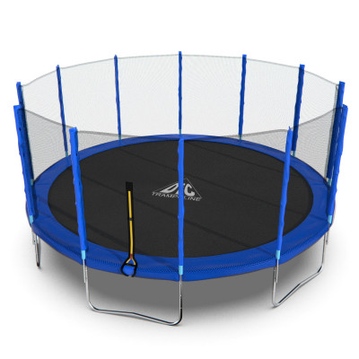 Батут DFC Trampoline Fitness с сеткой 16ft синий