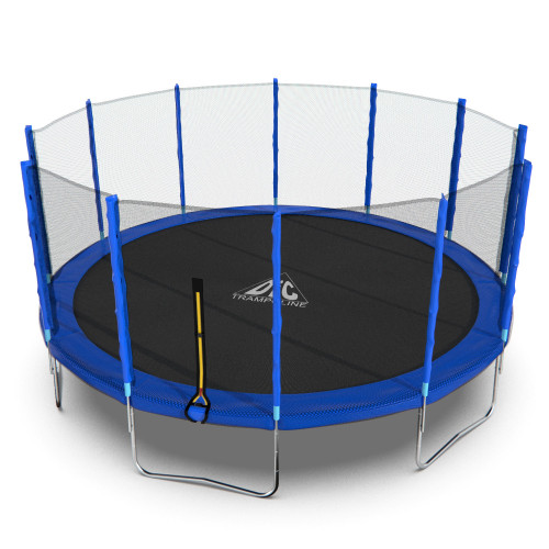 Батут DFC Trampoline Fitness с сеткой 16ft синий